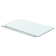 vidaXL Hyllplan 2 st glas genomskinlig 60x30 cm