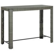 vidaXL Barbord för trädgården grå 140,5x60,5x110,5 cm konstrotting