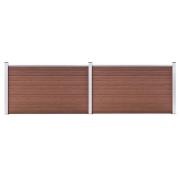 vidaXL Staketpanel WPC 353x106 cm brun