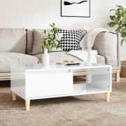 vidaXL Soffbord vit högglans 90x50x36,5 cm konstruerat trä
