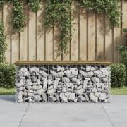 vidaXL Trädgårdsbänk gabion-design 103x31,5x42 cm impregnerad furu