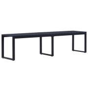 vidaXL Trädgårdsbänk 180 cm PS-skiva svart