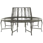 vidaXL Trädbänk 160 cm stål