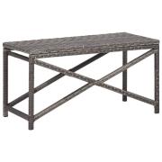 vidaXL Trädgårdsbänk 80 cm konstrotting grå