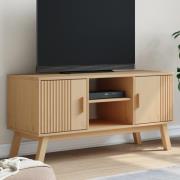 vidaXL Tv-bänk OLDEN brun 114x43x57 cm massiv furu