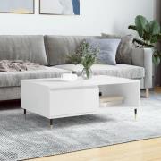 vidaXL Soffbord vit högglans 90x60x35 cm konstruerat trä