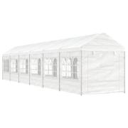 vidaXL Paviljong med tak vit 13,38x2,28x2,69 m polyeten