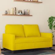 vidaXL 2-sitssoffa gul 120 cm sammet