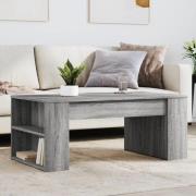 vidaXL Soffbord grå sonoma-ek 102x55x42 cm konstruerat trä