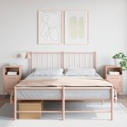 vidaXL Sängbord 2 st rosa 36x39x68 cm stål