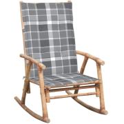 vidaXL Gungstol med dyna bambu