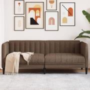 vidaXL Soffa 2-sits brun konstmocka