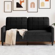 vidaXL Soffa 2-sits svart 140 cm sammet