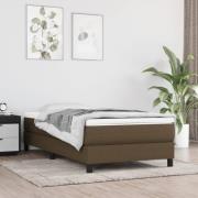 vidaXL Pocketresårmadrass mörkbrun 120x190x20 cm tyg