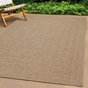 vidaXL Matta ZIZUR beige 120x120 cm jutelook inomhus och utomhus