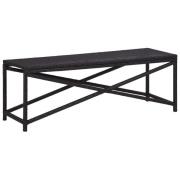 vidaXL Trädgårdsbänk 120 cm konstrotting svart