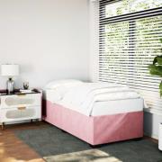 vidaXL Sängram rosa 90x200 cm sammet