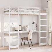 vidaXL Loftsäng utan madrass vit 80x200cm massiv furu