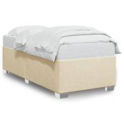 vidaXL Sängram utan madrass cremefärgad 80x200 cm tyg
