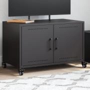 vidaXL Tv-bänk svart 68x39x43,5 cm stål