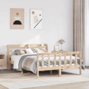 vidaXL Sängram utan madrass 160x200 cm massiv furu