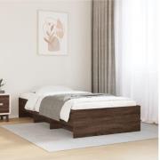 vidaXL Sängram utan madrass brun ek 90x190 cm konstruerad trä