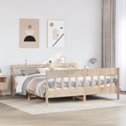 vidaXL Sängram utan madrass 180x200 cm massiv furu
