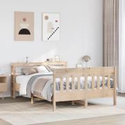 vidaXL Sängram utan madrass 120x200 cm massiv furu