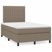 vidaXL Ramsäng med madrass taupe 120x190 cm tyg