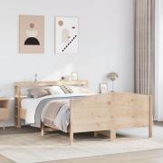 vidaXL Sängram utan madrass 120x200 cm massiv furu
