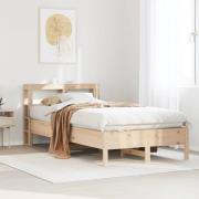 vidaXL Sängram utan madrass 120x190 cm massiv furu