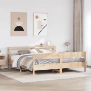 vidaXL Sängram utan madrass 200x200 cm massiv furu