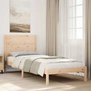 vidaXL Sängram utan madrass extra lång 100x220 cm massivt trä