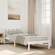 vidaXL Sängram utan madrass extra lång vit 100x210 cm massiv furu