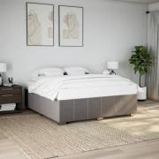 vidaXL Sängram utan madrass taupe 180x200 cm tyg