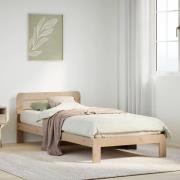 vidaXL Sängram utan madrass 90x190 cm massiv furu