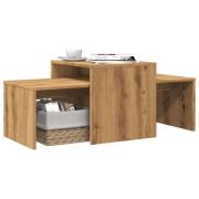 vidaXL Soffbord artisian ek 100x48x40 cm konstruerat trä