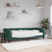 vidaXL Dagbädd med madrass mörkgrön 90x200 cm sammet