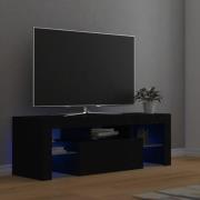 vidaXL TV-bänk med LED-belysning svart 120x35x40 cm