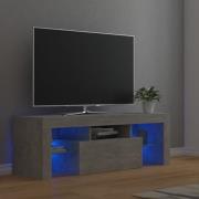 vidaXL TV-bänk med LED-belysning betonggrå 120x35x40 cm