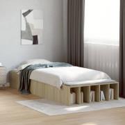 vidaXL Sängram sonoma-ek 90x190 cm konstruerad trä