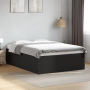 vidaXL Sängram svart 140x190 cm konstruerat trä