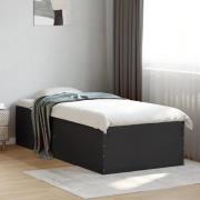 VidaXL Sängram svart 75x190 cm konstruerat trä