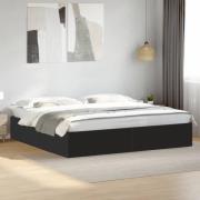 vidaXL Sängram svart 200x200 cm konstruerat trä