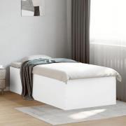 vidaXL Sängram vit 100x200 cm konstruerad trä