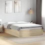 vidaXL Sängram sonoma-ek 140x200 cm konstruerad trä
