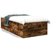 vidaXL Sängram rökfärgad ek 75x190 cm konstruerad trä