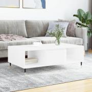 vidaXL Soffbord vit högglans 104x60x35 cm konstruerat trä