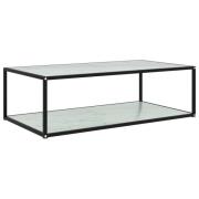 vidaXL Soffbord vit 120x60x35 cm härdat glas