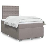 vidaXL Ramsäng med madrass taupe 120x190 cm tyg